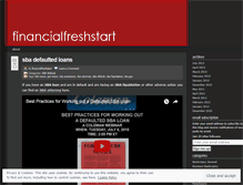 Tablet Screenshot of financialfreshstart.wordpress.com