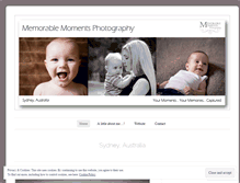 Tablet Screenshot of memorablemomentsphotography.wordpress.com