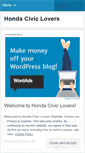 Mobile Screenshot of hondaciviclovers.wordpress.com