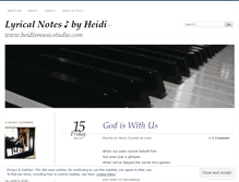 Tablet Screenshot of lyricalnotesbyheidi.wordpress.com