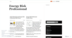 Desktop Screenshot of energyriskprofessional.wordpress.com