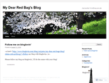 Tablet Screenshot of mydearedbag.wordpress.com