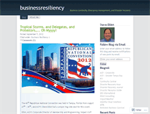 Tablet Screenshot of businessresiliency.wordpress.com