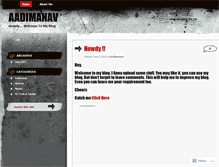 Tablet Screenshot of aadimanav.wordpress.com