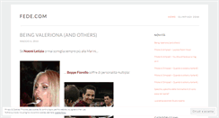 Desktop Screenshot of fededotcom.wordpress.com