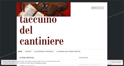 Desktop Screenshot of iltaccuinodelcantiniere.wordpress.com
