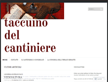 Tablet Screenshot of iltaccuinodelcantiniere.wordpress.com