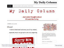 Tablet Screenshot of mydailycolumn.wordpress.com