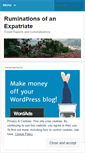 Mobile Screenshot of expatriateruminations.wordpress.com