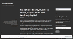Desktop Screenshot of franchiseopportunitiesinindia.wordpress.com