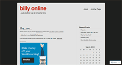 Desktop Screenshot of billyonline.wordpress.com