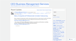Desktop Screenshot of ceobusinessmanagementservices.wordpress.com