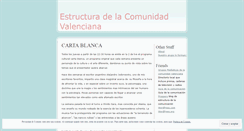 Desktop Screenshot of estructuracomunitatvalenciana.wordpress.com