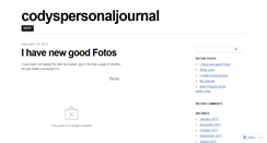 Desktop Screenshot of codyspersonaljournal.wordpress.com