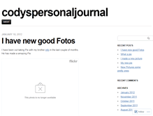 Tablet Screenshot of codyspersonaljournal.wordpress.com