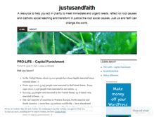 Tablet Screenshot of justusandfaith.wordpress.com