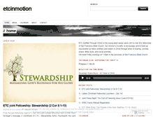 Tablet Screenshot of etcinmotion.wordpress.com