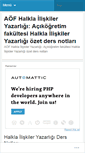 Mobile Screenshot of aofhalklailiskileryazarligi.wordpress.com