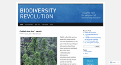 Desktop Screenshot of biodiversityrevolution.wordpress.com
