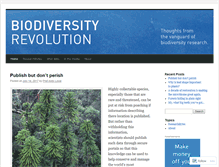 Tablet Screenshot of biodiversityrevolution.wordpress.com