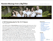 Tablet Screenshot of bigtvfan.wordpress.com