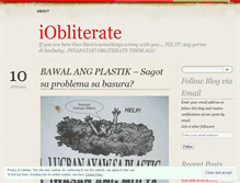 Tablet Screenshot of iobliterate.wordpress.com