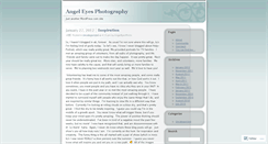 Desktop Screenshot of angeleyesphoto.wordpress.com