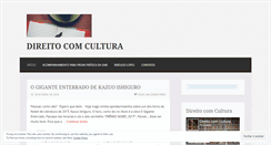 Desktop Screenshot of direitocomcultura.wordpress.com