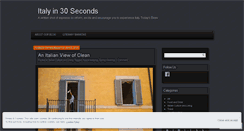 Desktop Screenshot of italyin30seconds.wordpress.com
