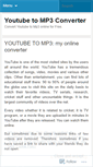 Mobile Screenshot of freeyoutubetomp3.wordpress.com
