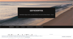 Desktop Screenshot of gefiedertes.wordpress.com