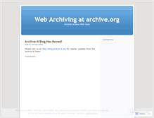 Tablet Screenshot of iawebarchiving.wordpress.com