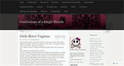 Desktop Screenshot of confessionsofasingleblonde.wordpress.com