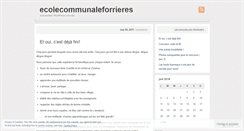 Desktop Screenshot of ecolecommunaleforrieres.wordpress.com