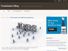Tablet Screenshot of frankelean.wordpress.com