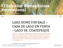 Tablet Screenshot of elsalvadorbienesraicesrecreacional.wordpress.com