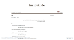 Desktop Screenshot of ins1out1ide.wordpress.com