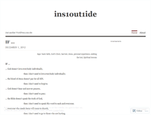 Tablet Screenshot of ins1out1ide.wordpress.com