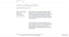 Desktop Screenshot of naturalboudoir.wordpress.com