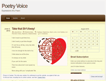 Tablet Screenshot of poetryvoice.wordpress.com