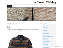 Tablet Screenshot of casualist.wordpress.com