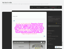 Tablet Screenshot of aixieslavida.wordpress.com