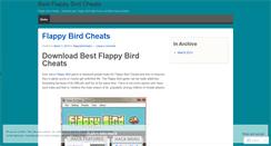 Desktop Screenshot of flappybirdcheatsx.wordpress.com