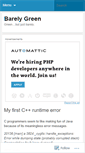 Mobile Screenshot of barelygreen.wordpress.com
