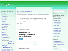 Tablet Screenshot of barelygreen.wordpress.com