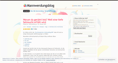 Desktop Screenshot of mannwerdung.wordpress.com