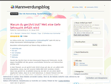 Tablet Screenshot of mannwerdung.wordpress.com