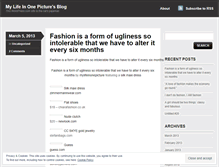 Tablet Screenshot of mylifeinonepicture.wordpress.com