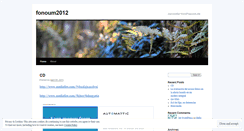 Desktop Screenshot of fonoum2012.wordpress.com