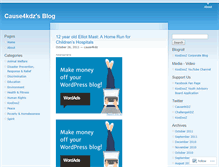 Tablet Screenshot of cause4kdz.wordpress.com